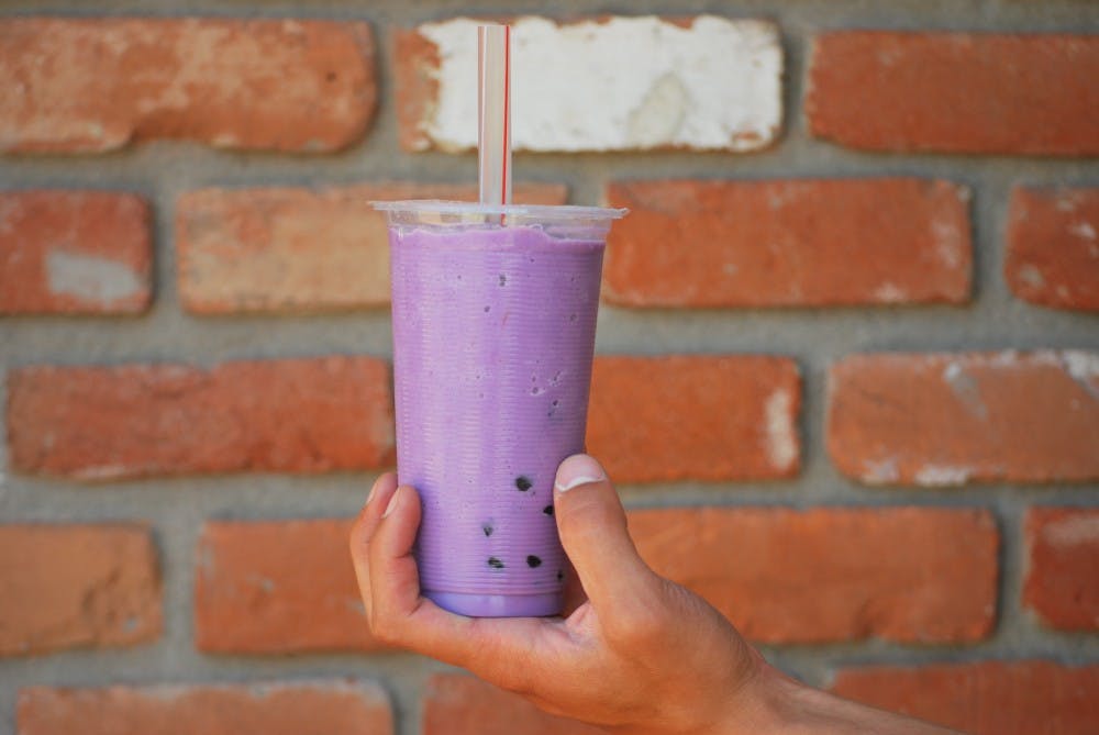 A Taro Boba smoothie from Grilled Ave Teriyaki House is pictured on April 19, 2016.&nbsp;&nbsp;