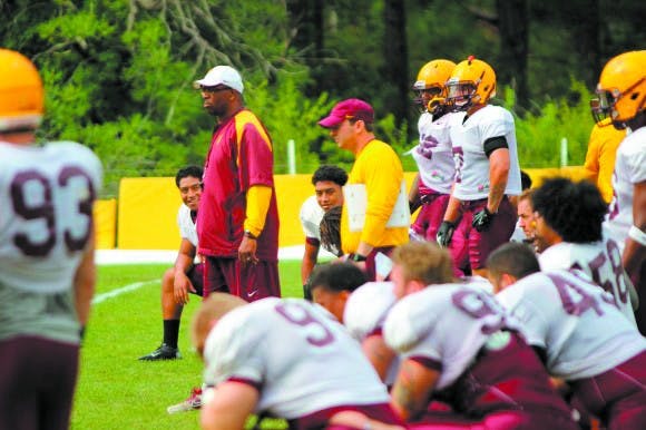 Coach Paul Randolph was working on his degree from the University of Tennessee at Martin when coach Mike Riley came into his life. (Photo by Dominic Valente)