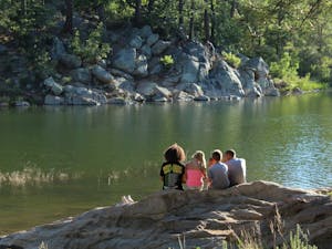 Goldwater Lake in Prescott, Arizona is enjoyed by tourists from all ages around the state taken on Monday March 6th, 2017.