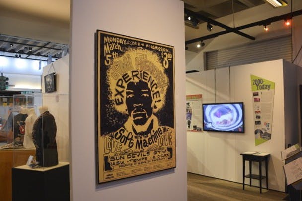 The Tempe History Museum presents "The Tempe Sound" exhibition. This time machine of an exhibit takes its viewers through Tempe's history from the 1960s to the 2000s. (Photo by Ryan Santistevan/ The State Press).