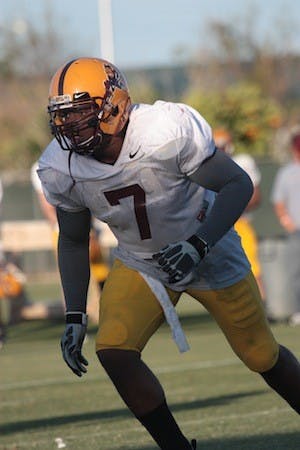 After recording 69 tackles as a freshman, ASU sophomore linebacker Vontaze Burfict has been named a 2010 preseason First-Team All-American by Sporting News. (Photo by Nick Kosmider)