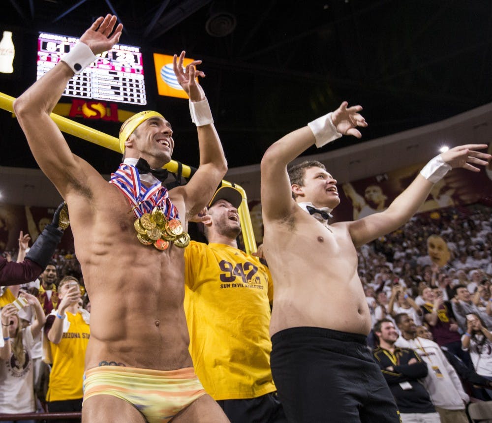 during a game against the Oregon State Beavers at Wells Fargo Arena in Tempe, Arizona, on Thursday, Jan. 28, 2015. The Sun Devils took the win over the Beavers, 86-68.