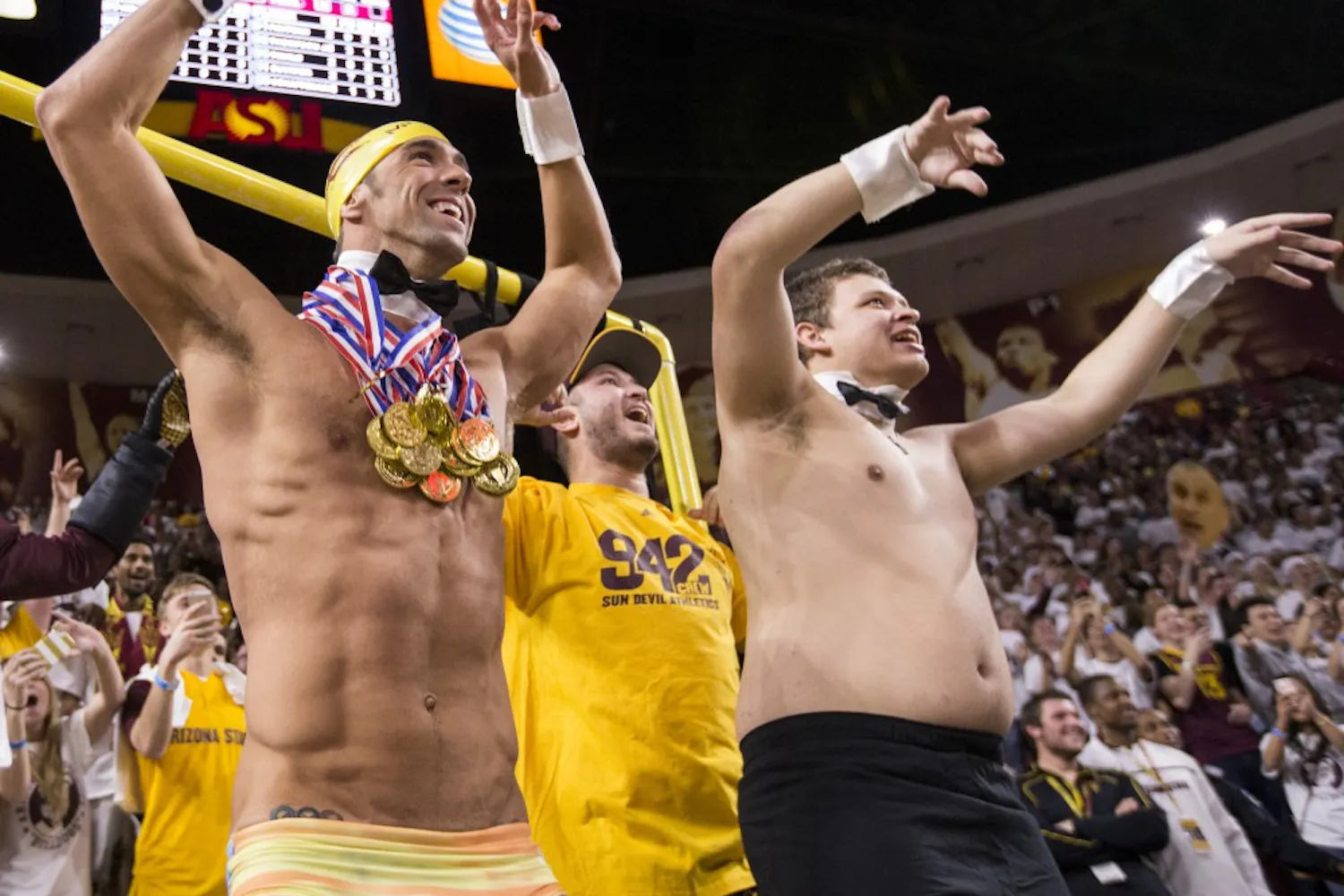 during a game against the Oregon State Beavers at Wells Fargo Arena in Tempe, Arizona, on Thursday, Jan. 28, 2015. The Sun Devils took the win over the Beavers, 86-68.