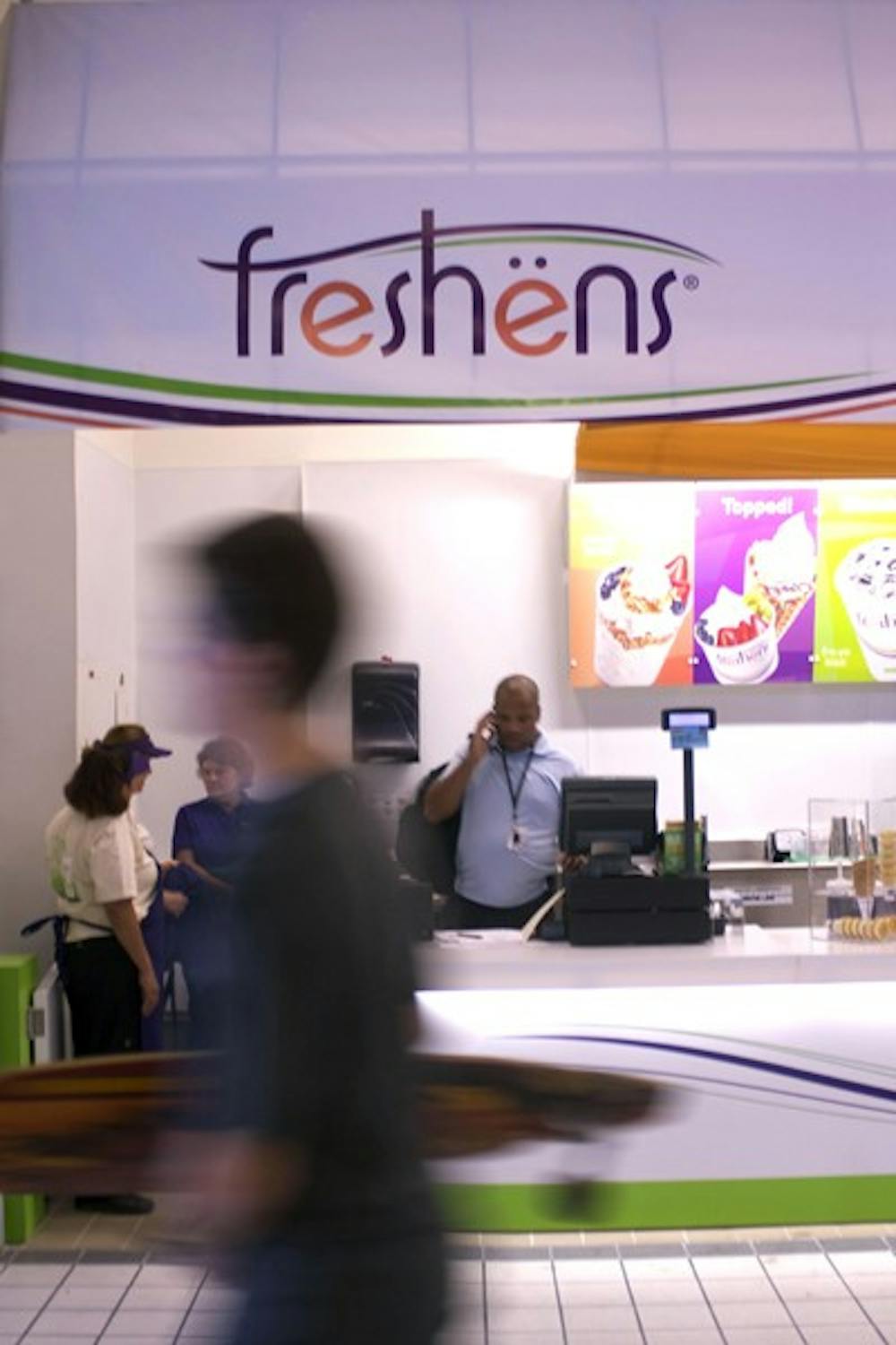 FOOD FOR THOUGHT: Freshens, a new frozen yogurt spot in the Memorial Union, offers students a way to snack healthy. (Photo By Scott Stuk)