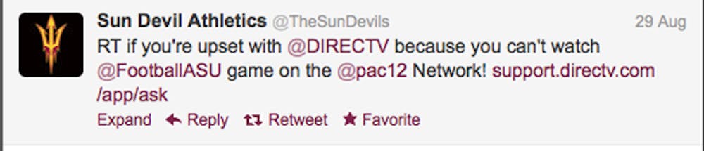 ASU weighs in via social media. Photo courtesy of @TheSunDevils.