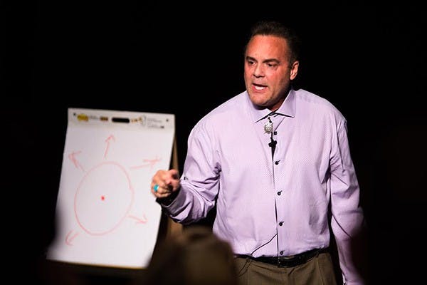 Kansas City Chief Hall of Fame football player Nick Lowery talks about about his foundation, Nick Lowery Youth Foundation, at a talk during the sexual awareness week on Thursday, Nov. 20, 2014. Since retiring from the NFL, Nick speaks at schools across the country and will be joining us to tackle the topic of sexual violence prevention and more specifically, bystander intervention, social dynamics, and how to create a positive impact on ASU’s campus. (Photo by Ryan Liu)