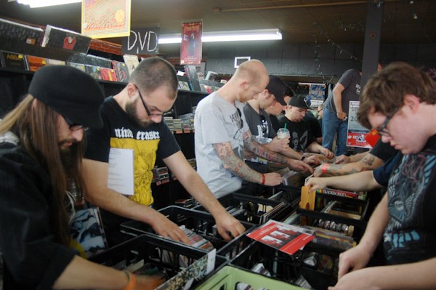 Customers at Revolver Records peruse the store on Record Store Day. (Photo courtesy Taylor Costello)