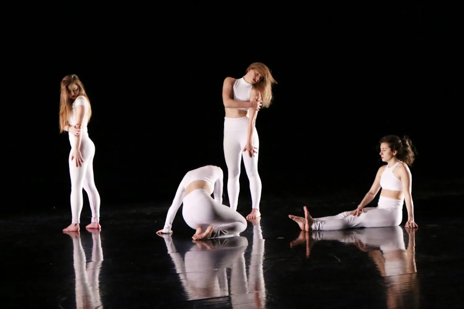 ASU dance students practice their performance for the Mainstage: Transitions Projects 1 event in Tempe, Ariz. on Tuesday Feb. 7, 2017.