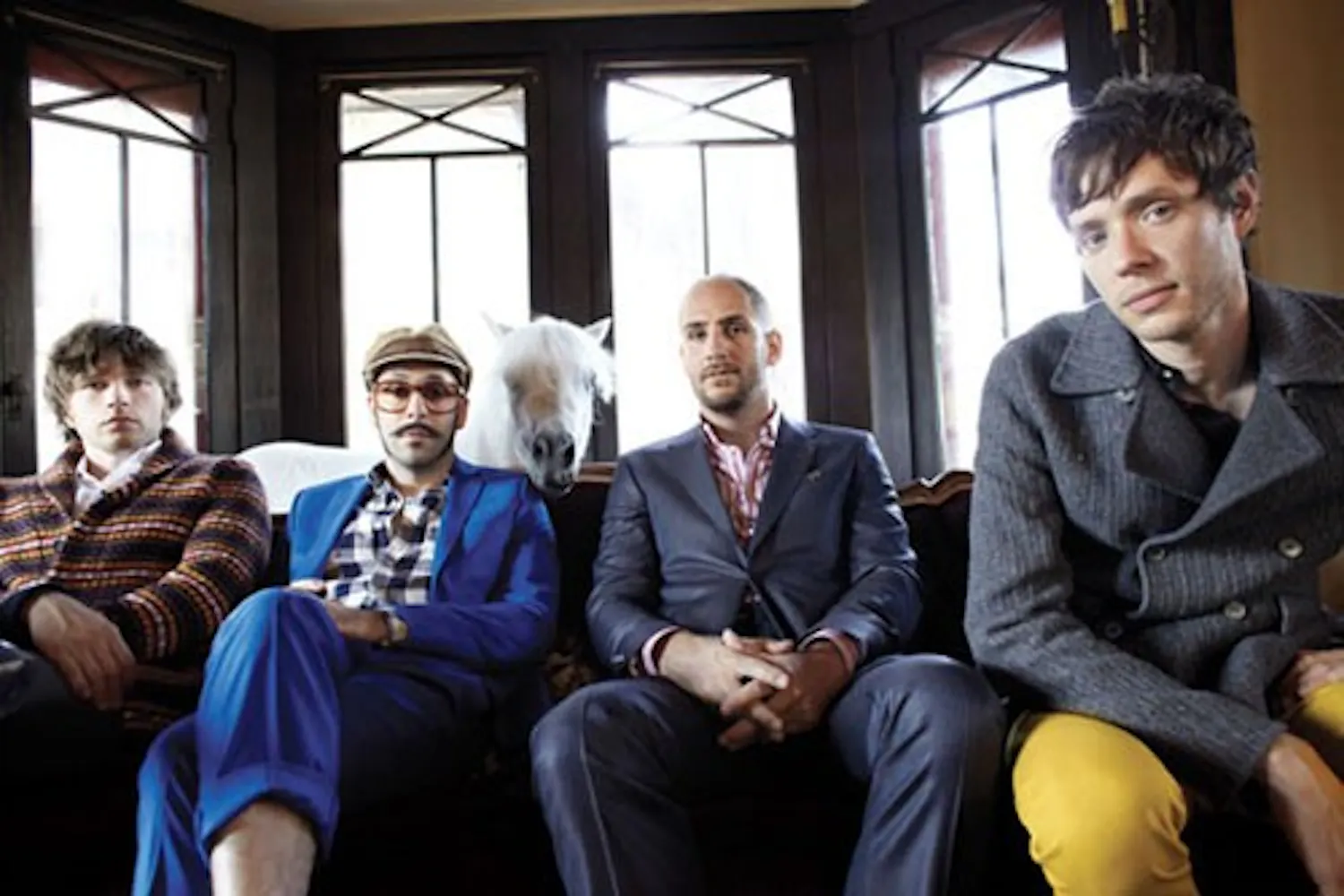 Known best for their 2006 single and viral music video "Here It Goes Again," alternative rock group OK Go, returns with another elaborate performance in the new video "End Love." From Left: Andy Ross, Tim Nordwind, Dan Konopka, Damian Kulash. (Photo courtesy of Day 19)