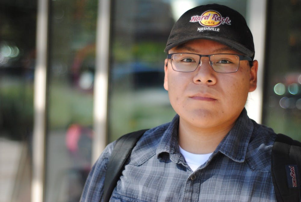 Talon Toledo, pictured on Monday, Oct. 17, 2016,&nbsp;is the co-president of&nbsp;Construction in Indian Country Student Organization at ASU. Toledo's club represents the interest of Native American communities at ASU.&nbsp;