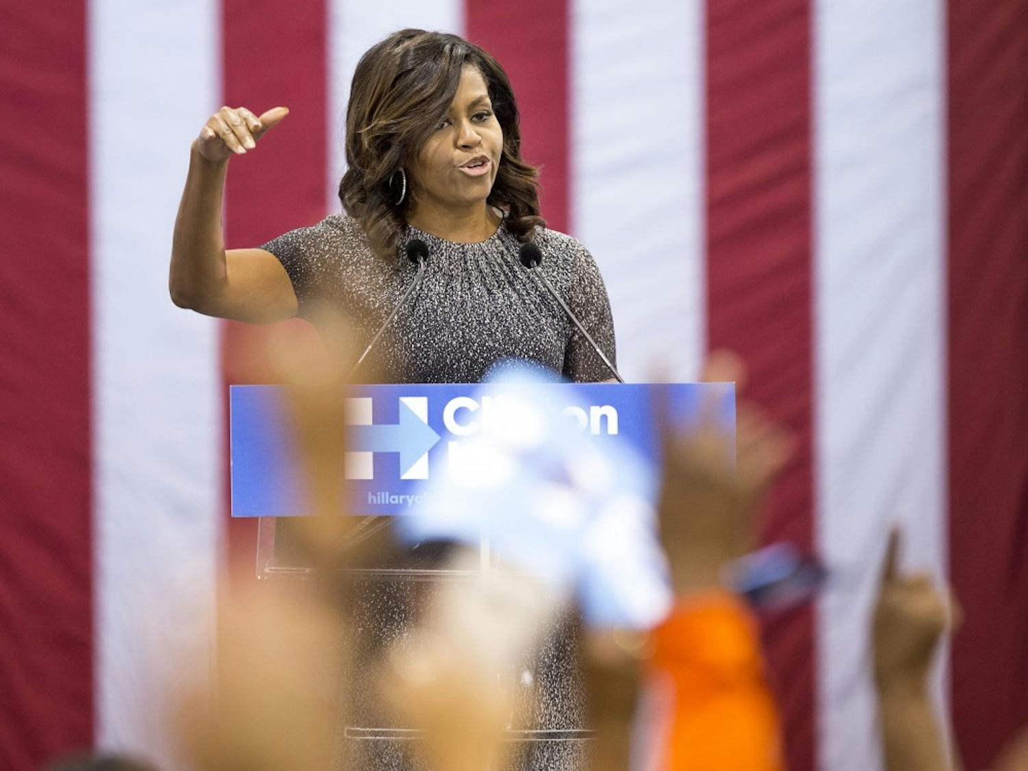 Photo Gallery: first lady Michelle Obama speaks at Clinton event in Phoenix