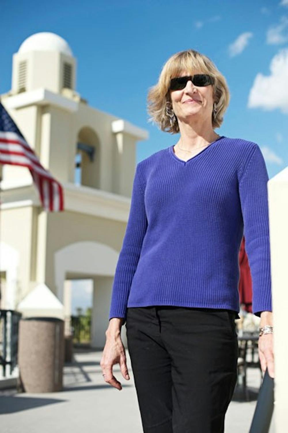 TELEMONITORING: Dr. Kimberly Shea, assistant professor at ASU's College of Nursing and Health Innovation, recently received a $350,000 grant for her ongoing studies in telemonitoring. Dr. Shea, based on the Phoenix campus, is experimenting with positive reinforcement and incentives to enhance the quality of healthcare-at-home. (Photo by Michael Arellano)