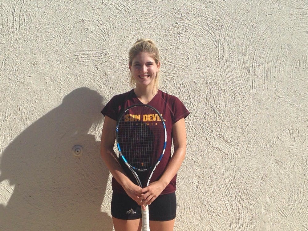 ASU tennis player Savannah Slaysman poses for a photo on Wednesday, Sept. 14, 2016.&nbsp;