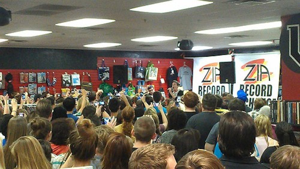 fun. performs at Zia Records in Chandler. Photo by Gabby Marshall.