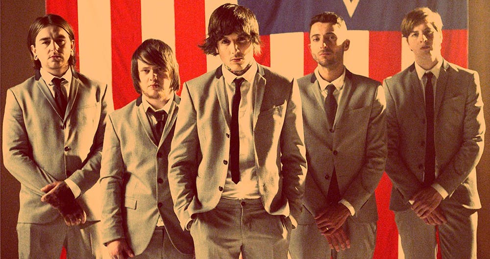 Bring Me The Horizon poses for a photo.