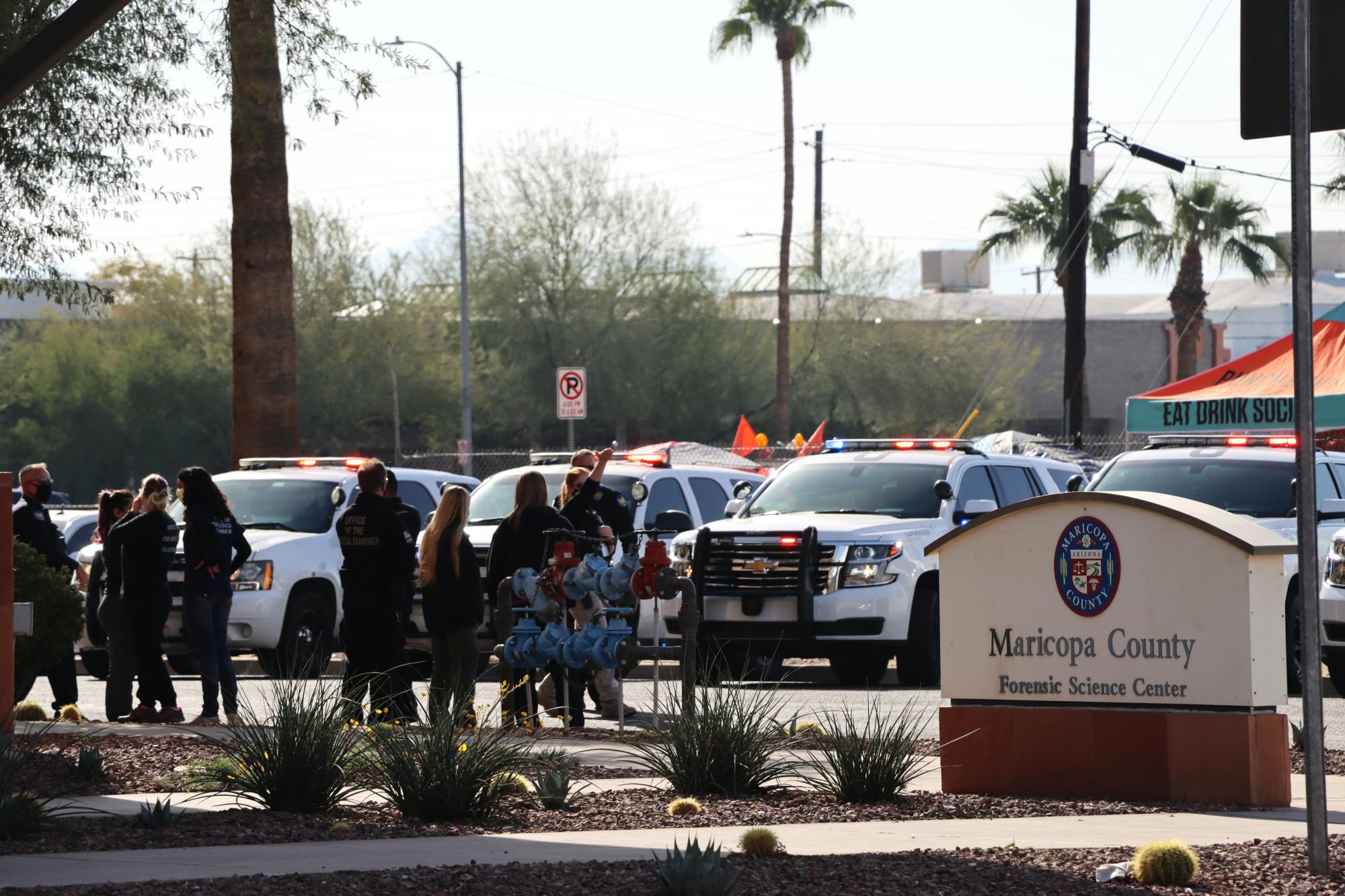 ASU PD officer Joseph Montgomery procession
