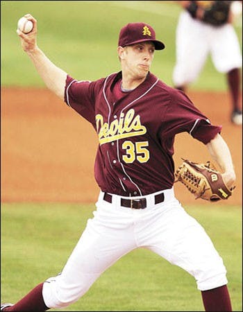 COOL-HAND KELLY: Junior Merrill Kelly has been part of a starting rotation that has been among the nation's most consistent this season. (Photo by Nick Kosmider)