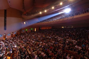 A crowd of theater goers inside ASU Gammage in Tempe, Arizona in 2015.