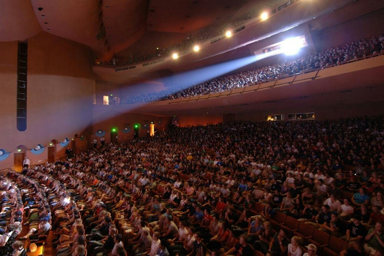 A crowd of theater goers inside ASU Gammage in Tempe, Arizona in 2015.