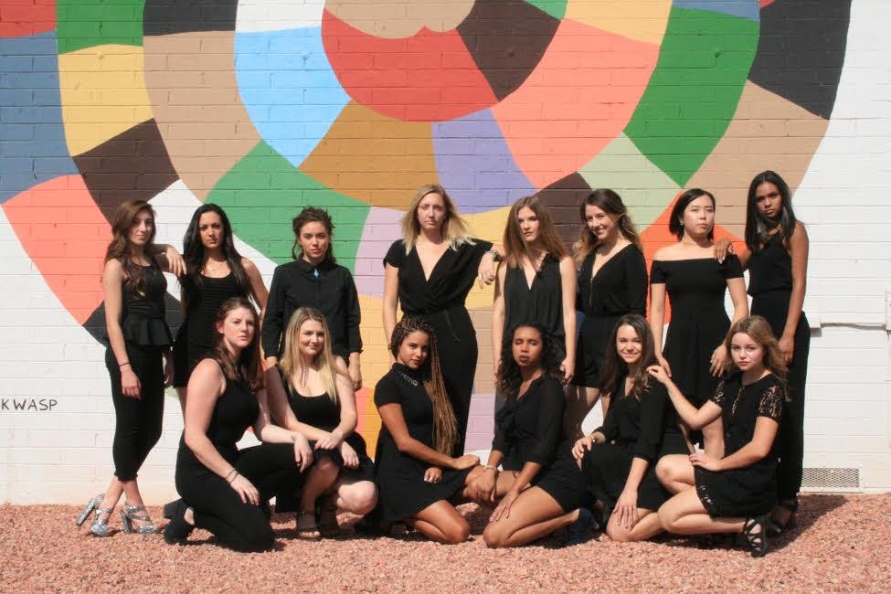 The 2016 all-female a cappella group The Pitchforks pose together for a&nbsp;photoshoot on Oct. 23, 2016. They will be&nbsp;having their fall concert on Nov. 19 in Murdock Hall on ASU's Tempe Campus.
