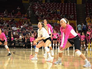 The ASU Women's Volleyball team played the Washington Huskies in Well's Fargo Arena on October 21, 2016 in Tempe, Ariz.