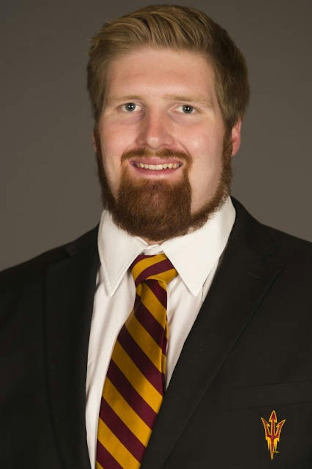 Fifth year offensive lineman Chip Sarafin became the first openly gay active athlete in Division I college football. (Photo courtesy of Sun Devil Athletics)