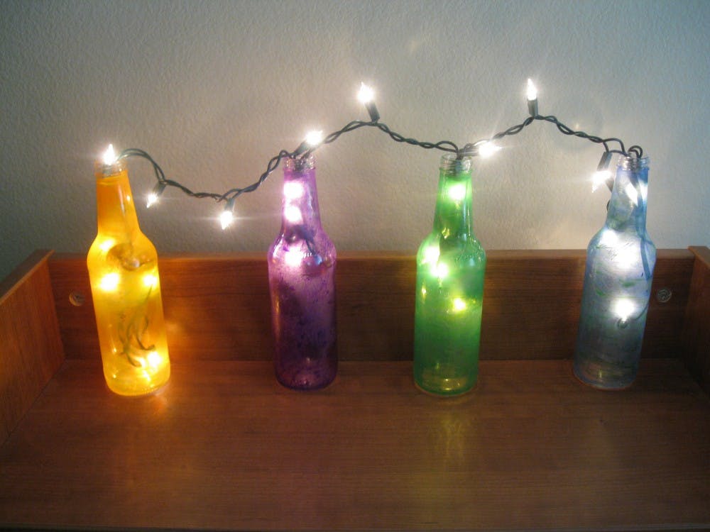 Light looks prettier in a bottle. Photo by Faith Breisblatt.