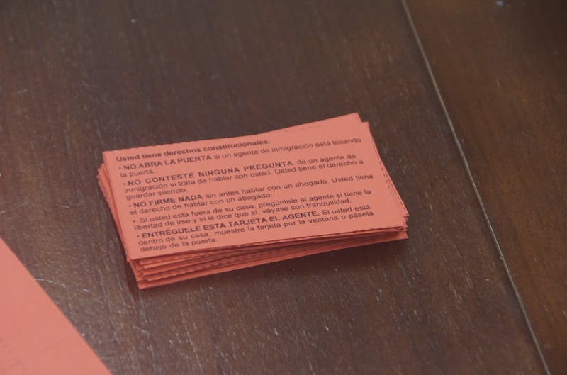 The Goldman Society creating “Know Your Rights Cards” at the ASU Memorial Union on Thursday, Feb. 19, 2026, in Tempe.