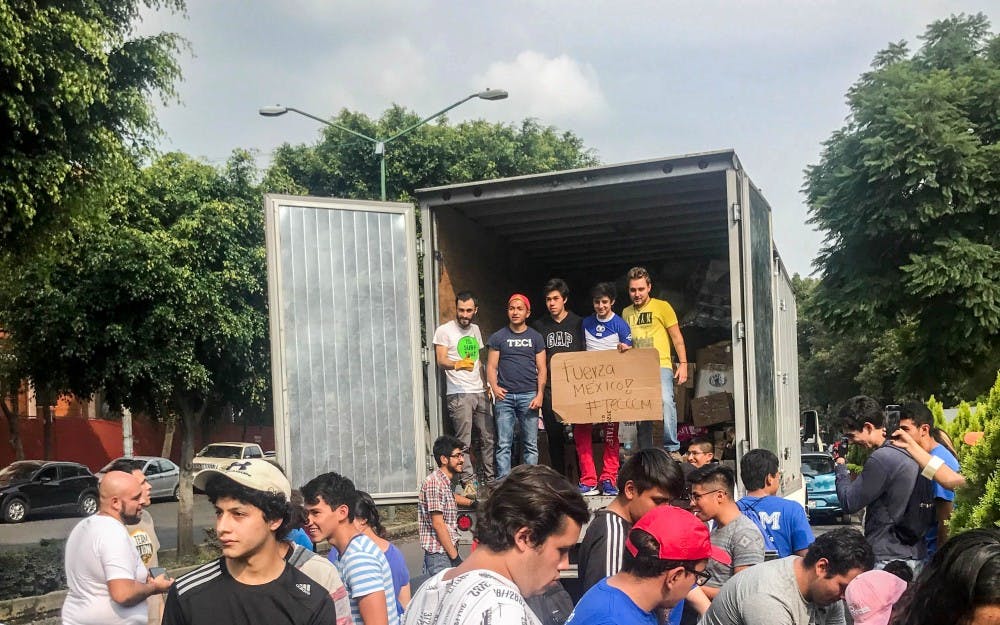 Monterrey students pack donations