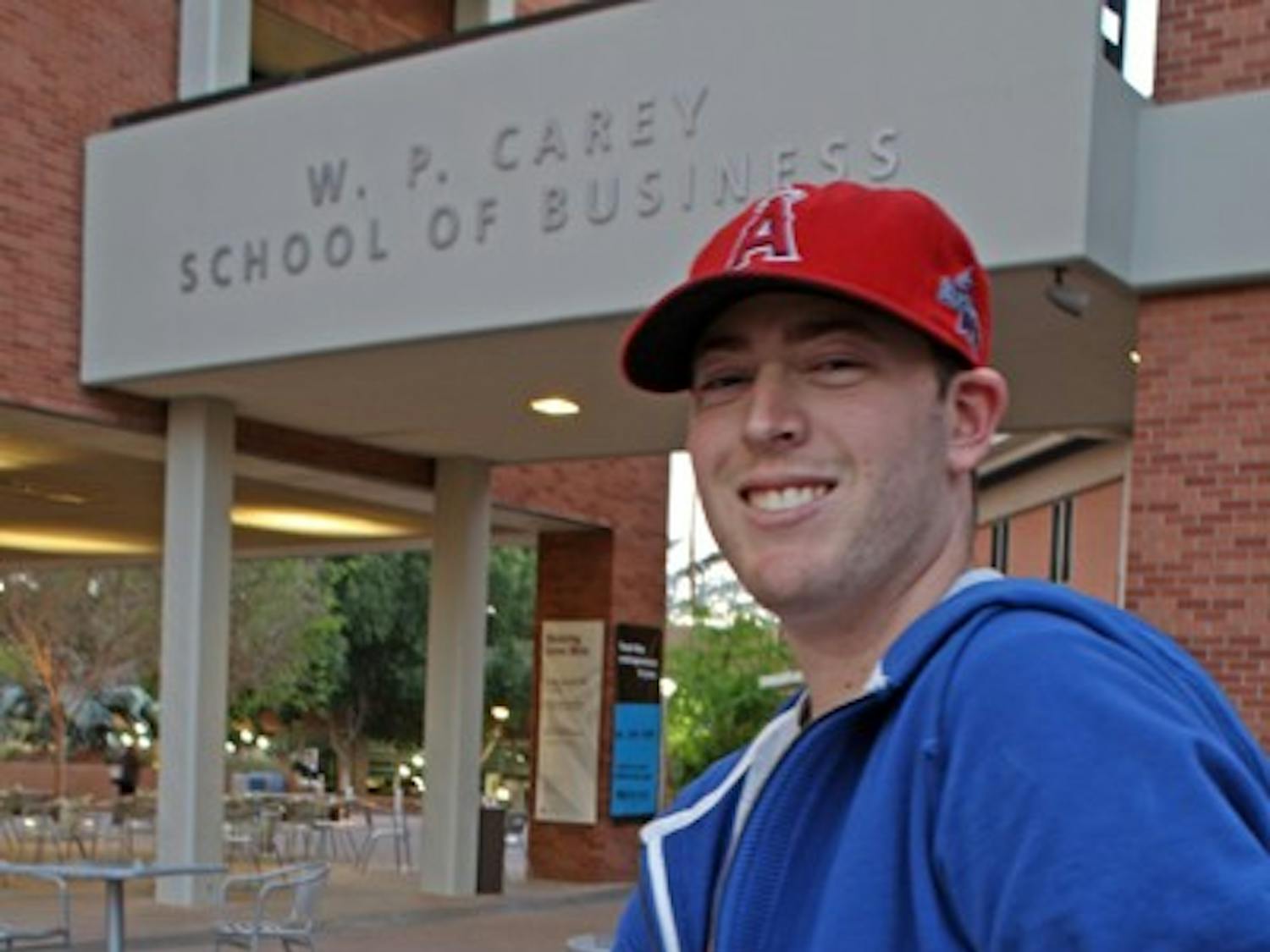 Economics senior Orry Night is graduating this May from the W.P. Carey School of Business. Night battled Hodgkin's lymphoma and went into remission last year. "I have grown exponentially from my experiences," he said. (Photo by Jessie Wardarski)