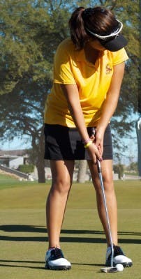 Laura Blanco putts during practice Jan. 26, 2011.No. 5 ASU will begin its season on Sept. 9 in the Dale McNamara Fall Preview this year. (Photo by Lisa Bartoli)