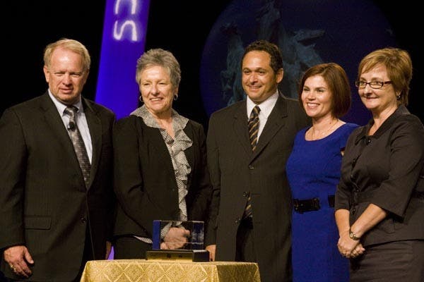 AIRBOUTIQUE: Spirit of Enterprise Award Winners Angela and Mario Lepore accept their award for their business Arizona Air Boutique. (Photo by Annie Wechter)