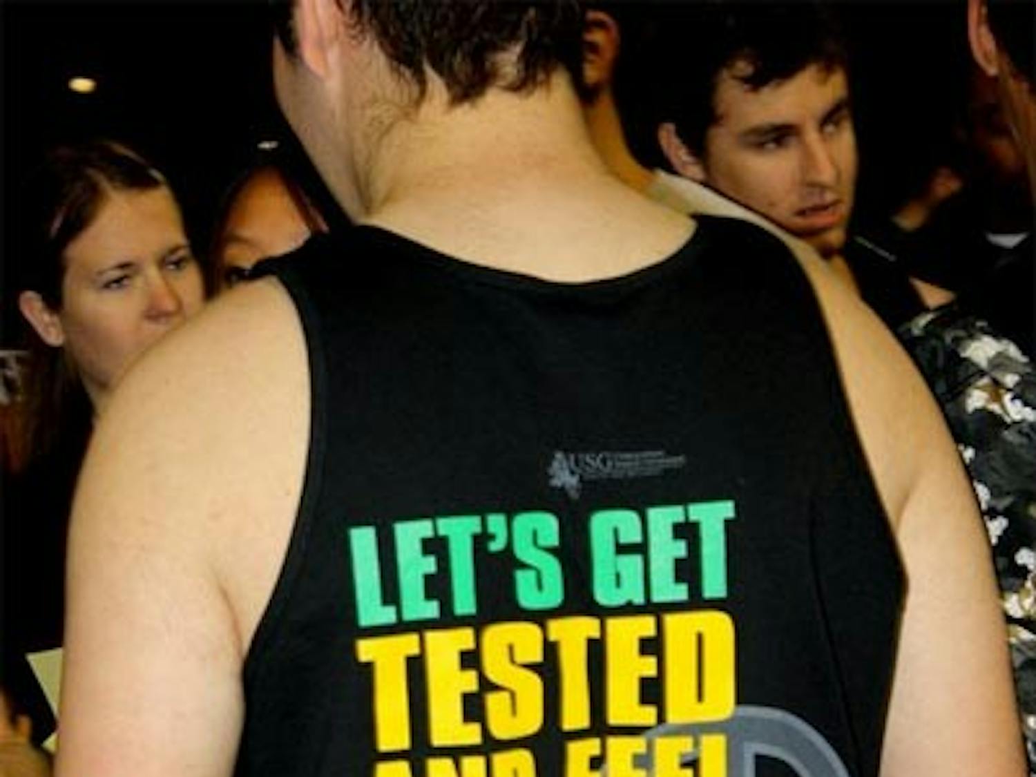 FREE TESTING: Students attended the Sexual Health Awareness event, hosted by the Undergraduate Student Government’s Health and Wellness department. Students were able to get STD tested for free at the event. (Photo Courtesy of ASU USG)