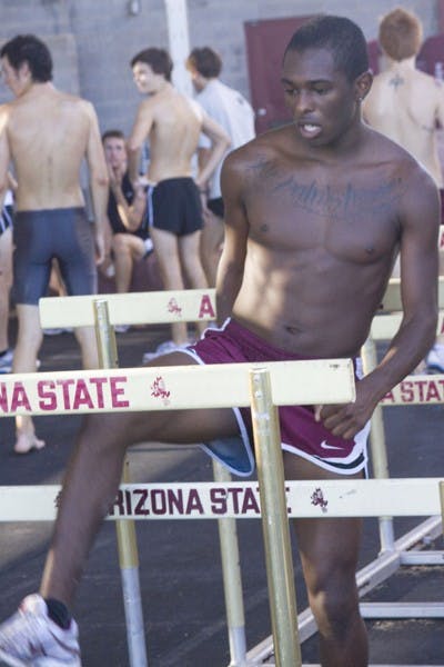 DRIVING FORCE: ASU redshirt junior Darius Terry warms up before a practice last year. Terry leads a Sun Devil squad that intends to make the national championship after missing out last year. (Photo by Ann Wechter)