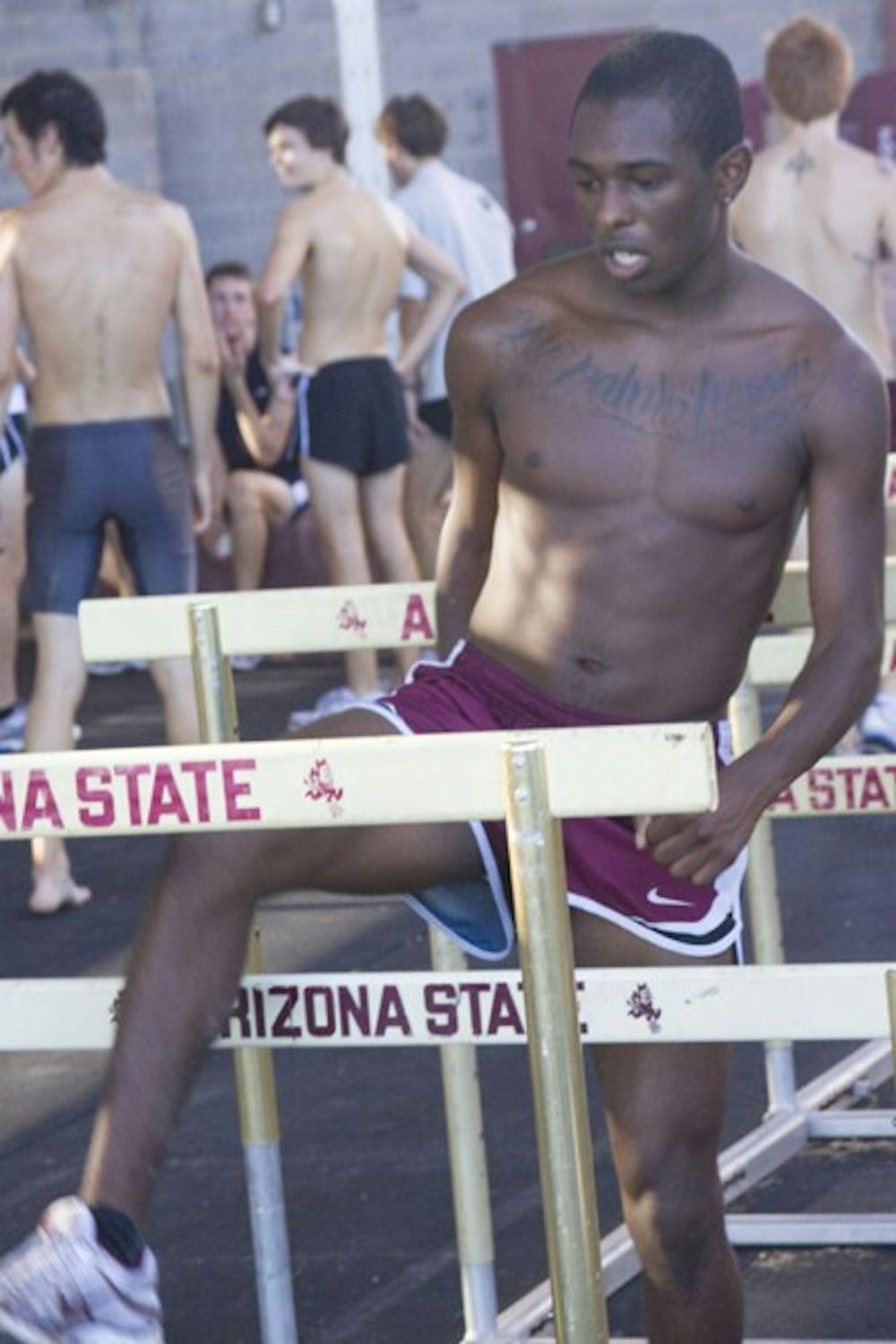 DRIVING FORCE: ASU redshirt junior Darius Terry warms up before a practice last year. Terry leads a Sun Devil squad that intends to make the national championship after missing out last year. (Photo by Ann Wechter)