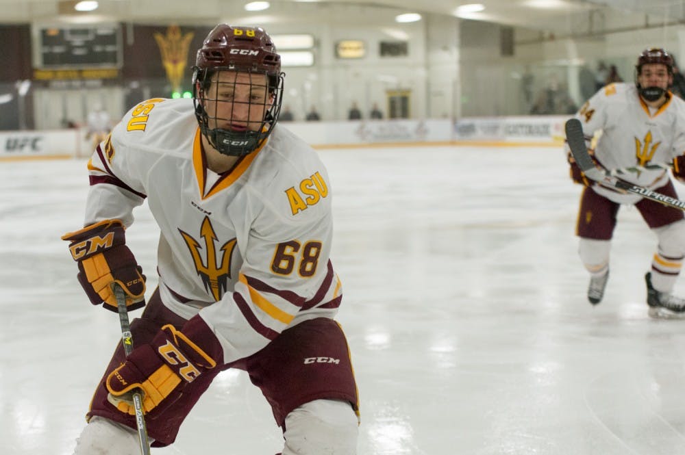 Forward Anthony Croston (68)  Saturday, Feb. 6, 2016 at Oceanside Arena in Tempe, Arizona.