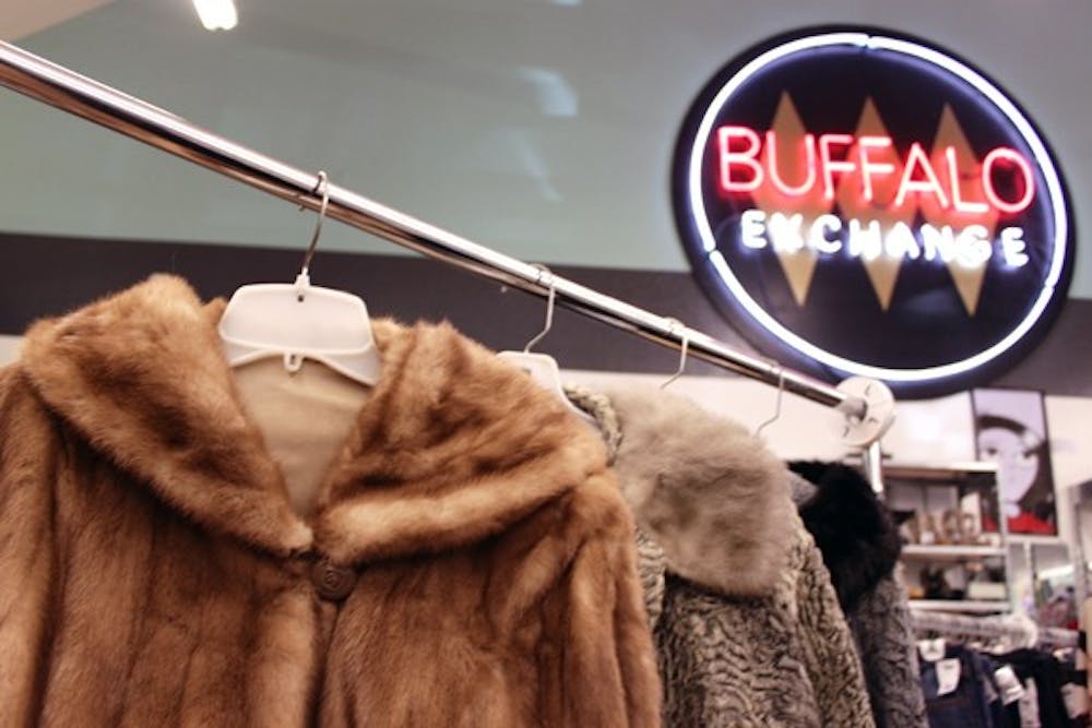 A fur coat is donated to Buffalo Exchange in Tempe as part of their Coats for Cubs program, which gives donated fur items to orphaned and injured wildlife as a means for comfort. (Photo by Beth Easterbrook)
