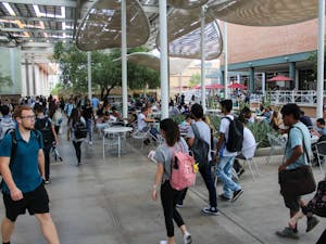 Students pass Memorial Union