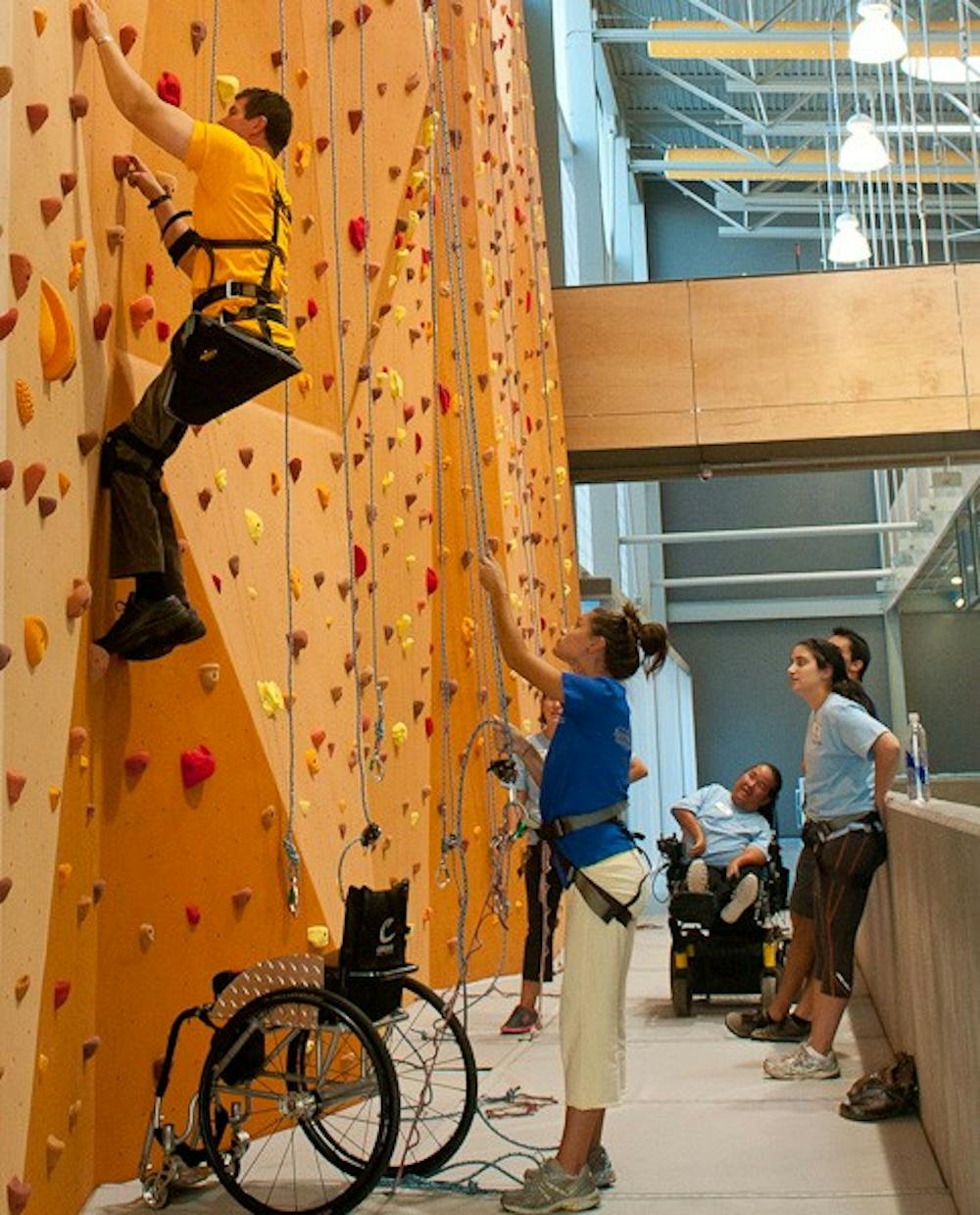 The rock wall at the Virginia G. Piper Sports & Fitness Center. Photo from spofit.org.