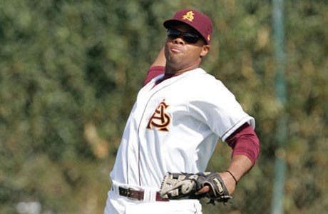 A hard-hitting linebacker on the football field as well as a dedicated baseball player, ASU senior Brandon Magee will officially sign with the Boston Red Sox on Thursday, July 12. (Photo courtesy of ASU Media Relations)