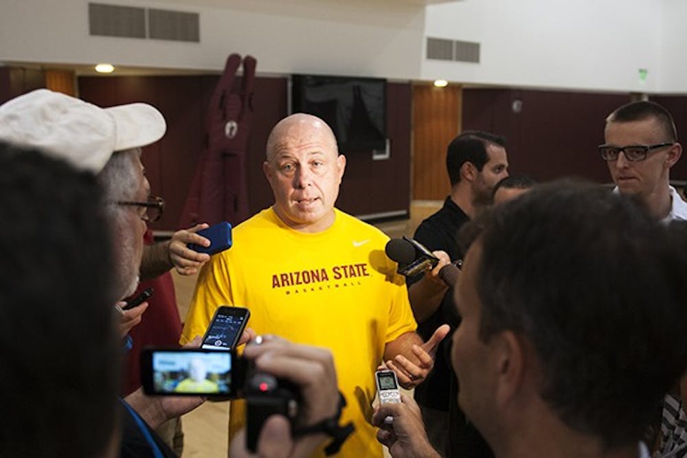 Coach Herb Sendek talks with the media about the beginning of the 2014-15 ASU basketball season.