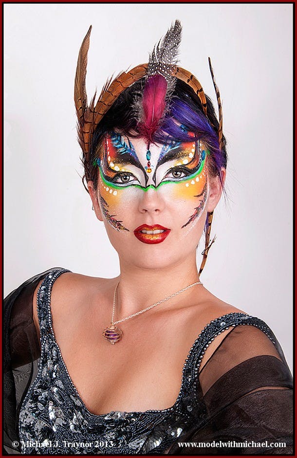 Intricate makeup covers the face of a French model.
Photo contributed by Michael Traynor