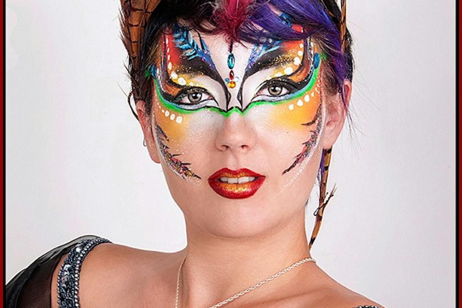 Intricate makeup covers the face of a French model.
Photo contributed by Michael Traynor