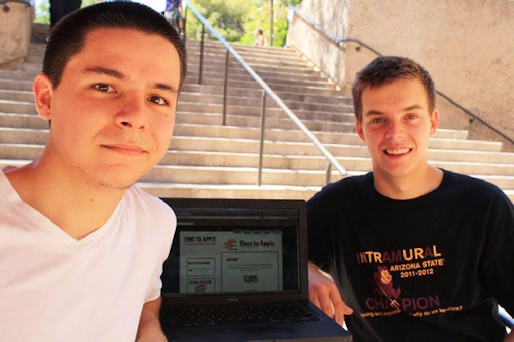 
Time to Apply, created by management sophomores David Kleinebreil and Zack Nicols, is a new website that encourages and aids the average student and valley locals to find employment by providing online applications and handy interviewing tips. (Photo by Jessie Wardarski)
