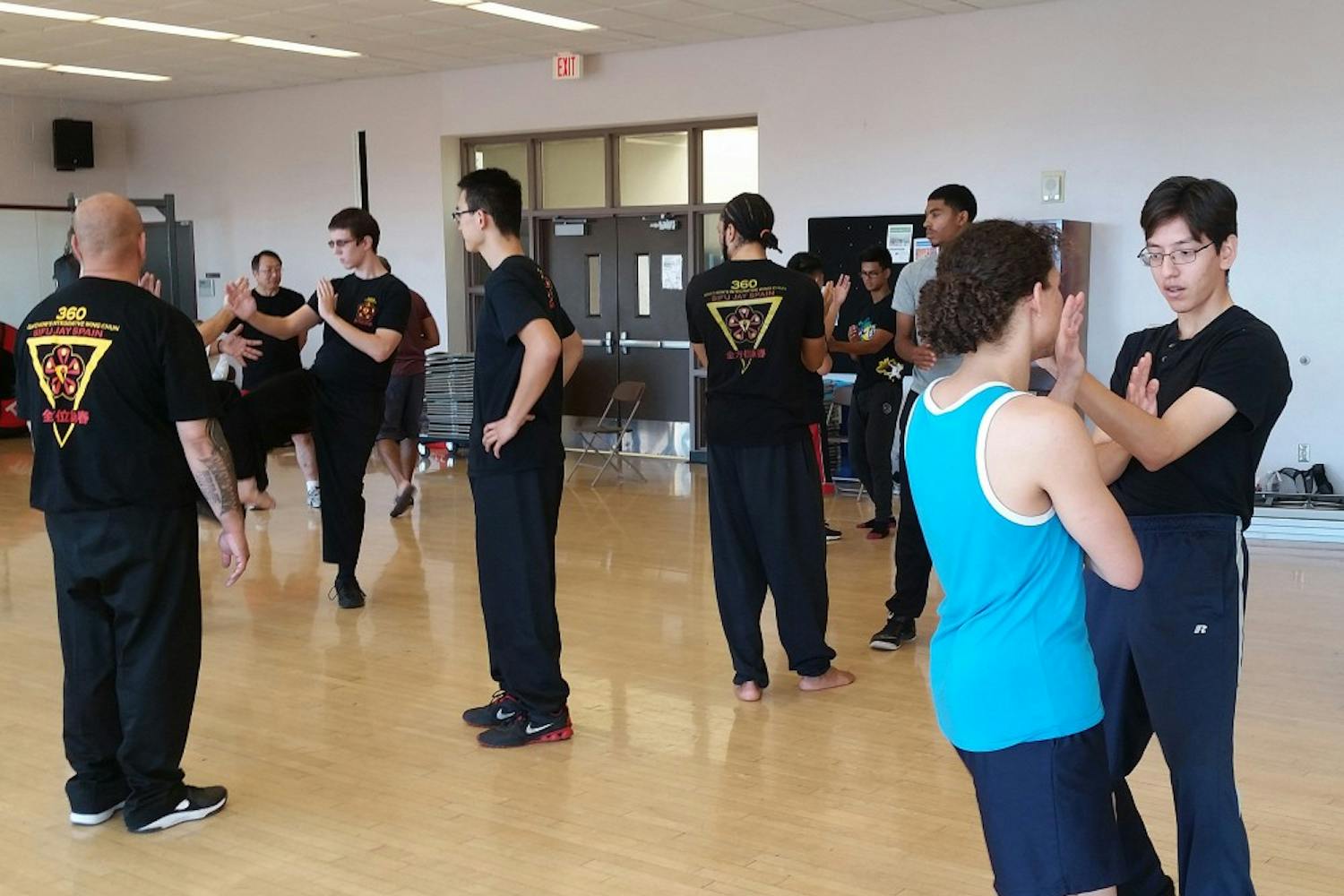 Students practice one-on-one combat in a Wing Chun class on Sunday, Nov. 6, 2016.