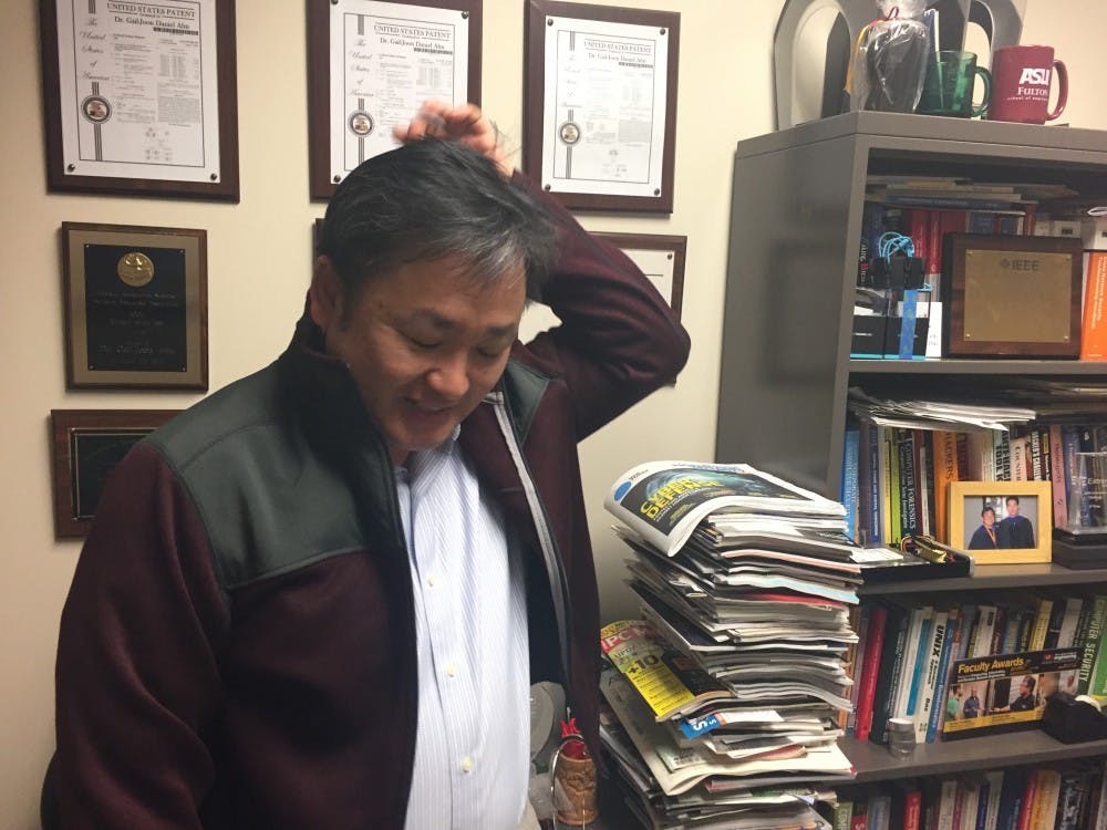 Dr. Gail-Joon Ahn,&nbsp;director of ASU’s Laboratory of Security Engineering for Future Computing, in his office in Tempe, AZ&nbsp;on Jan 18, 2017.