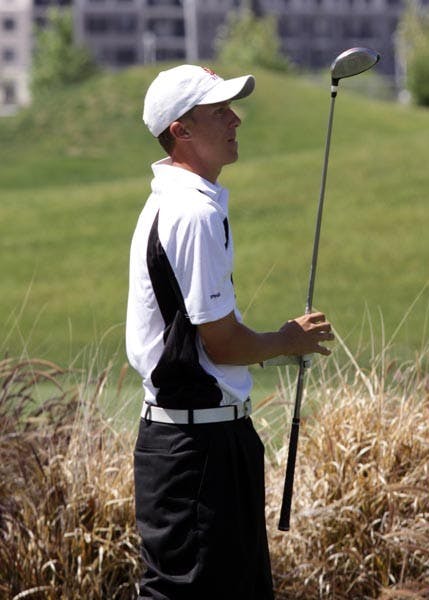 TIGHT SPOT: Senior golfer Scott Pinckney contemplates a shot during an event last season. Pinckey was one of five ASU golfers that helped bring home a fourth place finish at the Topy Cup in Tokyo over the weekend. (Photo Courtesy of Steve Rodriguez)