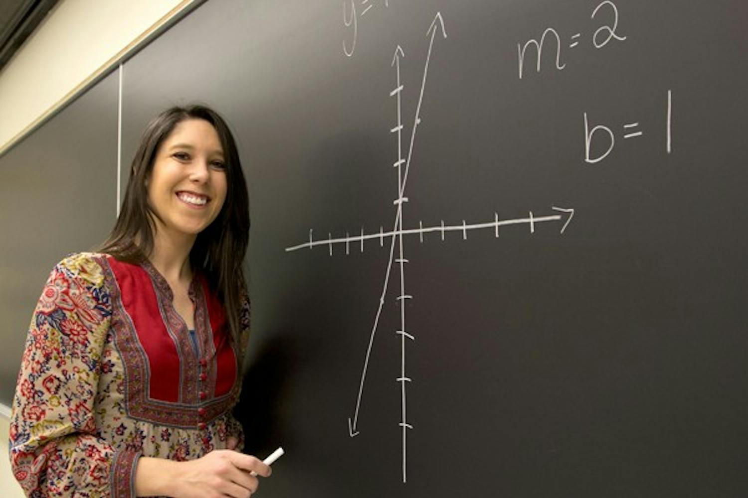 Computational math junior Julia Anglin recently won a study grant that will allow her to travel around the world doing research. Anglin said she’s nervous but excited at the same time for the experience. (Photo by Ana Ramirez)