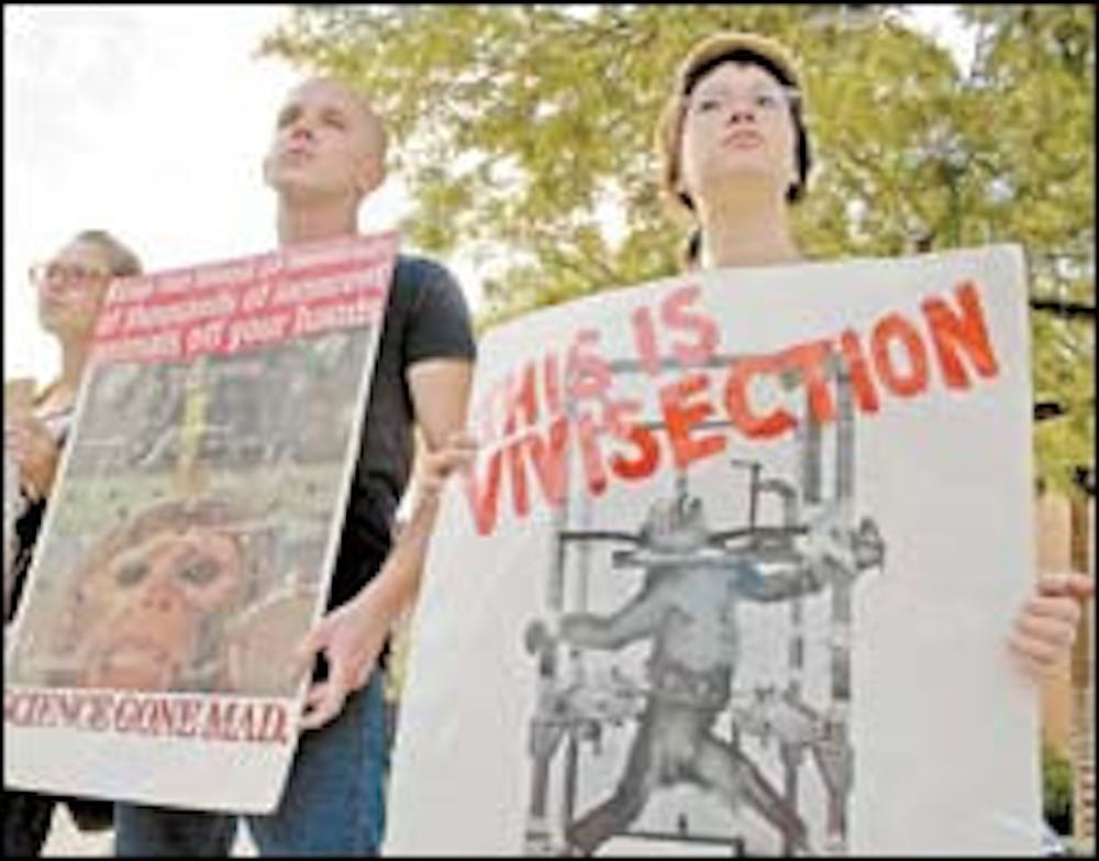 Protesters object to animal testing at ASU - The Arizona State Press