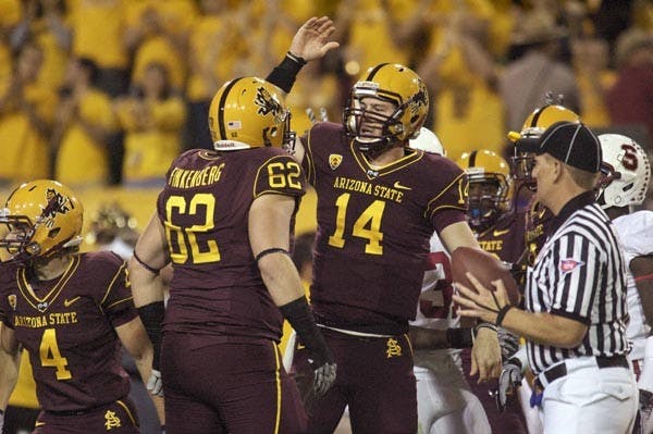 ENIGMATIC OUTCOMES: Redshirt senior quarterback Steven Threet has been good and bad leading the 4-6 Sun Devils this season, as have many of his teammates, leaving many ASU fans in one of two schools of thought regarding the team's near future. (Photo by Scott Stuk)